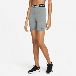 Nike Pro 365-shorts (18 cm) med høj talje til kvinder - grå grå M (EU 40-42)