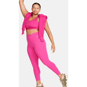 Nike Zenvy-leggings i 7/8-længde med høj talje og let støtte til kvinder - Pink Pink L (EU 44-46)