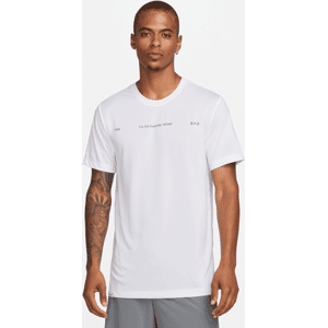 Nike Dri-FIT Fitness-T-shirt til mænd - hvid hvid S