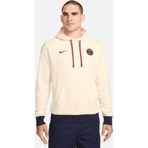 Paris Saint-Germain Club-Nike-fodboldhættetrøje i fleece til mænd - hvid hvid XXL