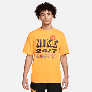Kortærmet Nike Hyverse Dri-FIT UV-fitnessoverdel til mænd - gul gul XXL