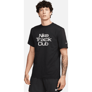 Nike Track Club Dri-FIT-løbetrøje med korte ærmer til mænd - sort sort M