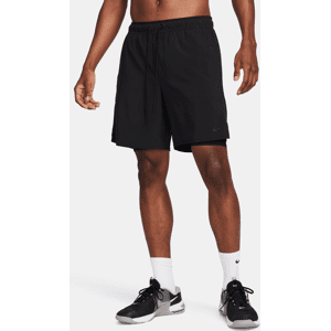 Alsidige Nike Unlimited Dri-FIT-2-i-1-shorts (18 cm) til mænd - sort sort L