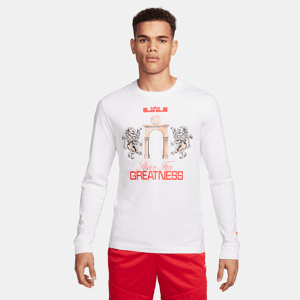 Nike Langærmet LeBron-T-shirt til mænd - hvid hvid XL