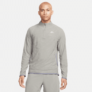 Nike Trail Dri-FIT-løbeoverdel med 1/2 lynlås til mænd - grå grå XXL