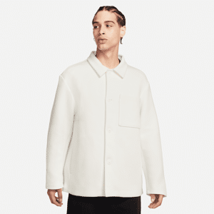 Overdimensioneret Nike Sportswear Tech Fleece Reimagined Shacket til mænd - hvid hvid XXL