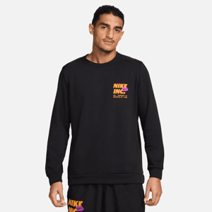 Langærmet Nike Dri-FIT-fitness-crewtrøje i fleece til mænd - sort sort L