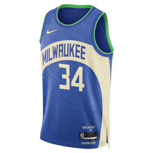 Giannis Antetokounmpo Milwaukee Bucks City Edition 2023/24 Nike Dri-FIT NBA Swingman-trøje til mænd - blå blå XXL