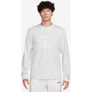 Langærmet Nike Track Club Dri-FIT Hyverse-løbetrøje til mænd - grå grå L