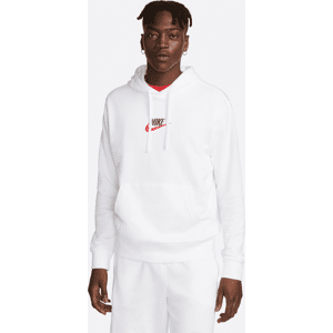 Nike Club-pullover-hættetrøje i french terry til mænd - hvid hvid XL