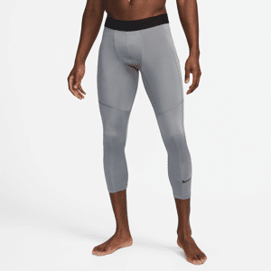Nike Pro Dri-FIT-fitnesstights i 3/4-længde til mænd - grå grå M