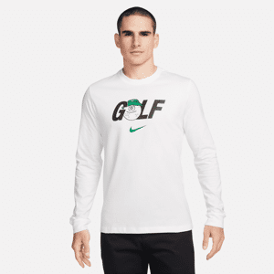 Langærmet Nike-golf-T-shirt til mænd - hvid hvid XL