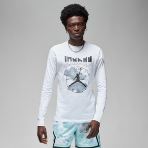 Langærmet Jordan Sport-T-shirt til mænd - hvid hvid XL