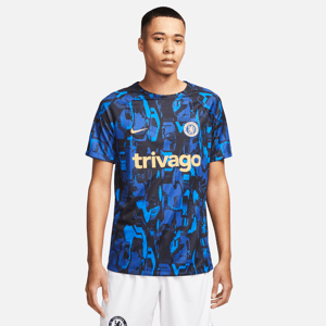 Chelsea FC Academy Pro-Nike Dri-FIT Pre-Match-fodboldtrøje til mænd - blå blå XL