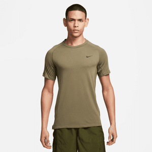 Kortærmet Nike Flex Rep-Dri-FIT-fitnesstrøje til mænd - grøn grøn XL