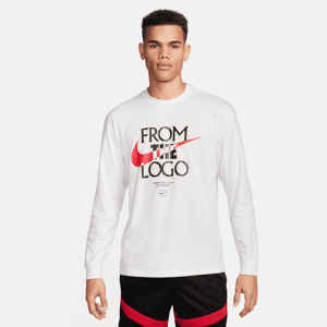 Langærmet Nike Max90-basketball-T-shirt til mænd - hvid hvid S