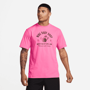 Kortærmet Nike Dri-FIT UV Hyverse-fitnessoverdel til mænd - Pink Pink S