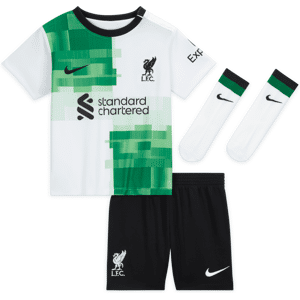 Liverpool FC 2023/24 Away- Nike Dri-FIT-sæt i 3 dele til babyer/småbørn - hvid hvid 18-24M