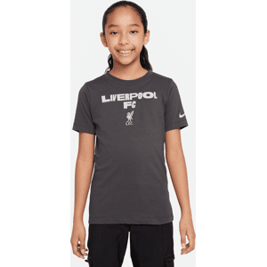 Nike Football Liverpool FC-T-shirt til større børn - grå grå S