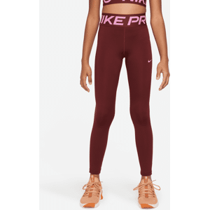 Nike Pro Dri-FIT-leggings til piger - rød rød XS