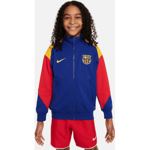 Maskinstrikket FC Barcelona Academy Pro Third Nike Dri-FIT-fodboldjakke til større børn - blå blå XS