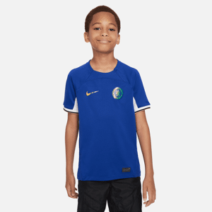 Chelsea FC 2023/24 Stadium Home Nike Dri-FIT-fodboldtrøje til større børn - blå blå XL