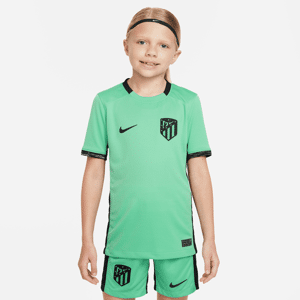 Club Atlético de Madrid 2023/24 Stadium Third Nike Dri-FIT-fodboldtrøje til større børn - grøn grøn XS