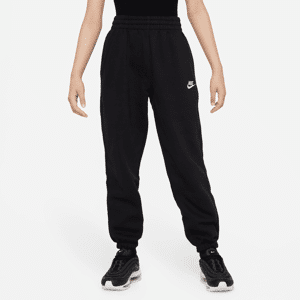 Løstsiddende Nike Sportswear Club Fleece-bukser til større børn (piger) - sort sort M