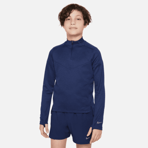 Nike Dri-FIT Multi Tech-træningsoverdel med 1/2 lynlås til større børn (drenge) - blå blå L