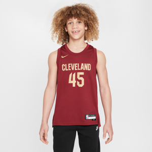 Cleveland Cavaliers 2023/24 Icon Edition Nike Dri-FIT NBA Swingman-trøje til større børn (drenge) - rød rød L