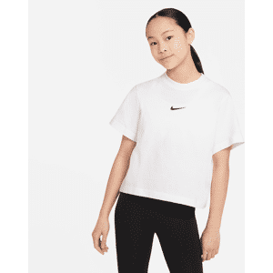 Nike Sportswear-T-shirt til større børn (piger) - hvid hvid XS