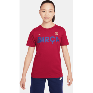 FC Barcelona Mercurial Nike Football-T-shirt til større børn - rød rød S