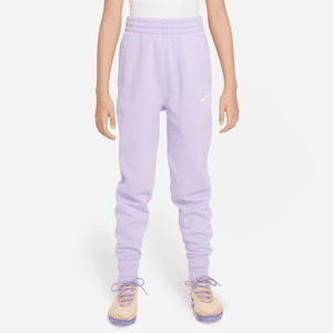 Faconsyede Nike Sportswear Club Fleece-bukser med høj talje til større børn (piger) - lilla lilla XL (EU 48-50)