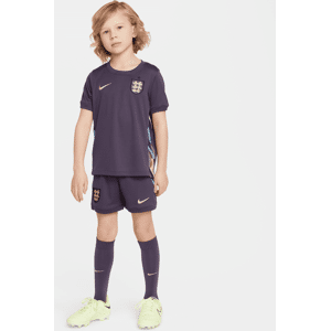 England 2024 Stadium Away Nike Football Replica-sæt i tre dele til mindre børn - lilla lilla XL