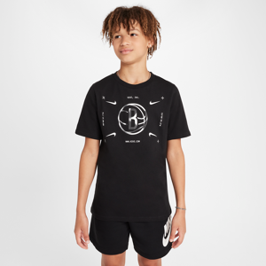 Brooklyn Nets-Nike NBA-T-shirt med logo til større børn (drenge) - sort sort S