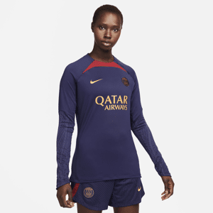 Paris Saint-Germain Strike Nike Dri-FIT-fodboldtræningstrøje med rund hals til kvinder - blå blå L (EU 44-46)