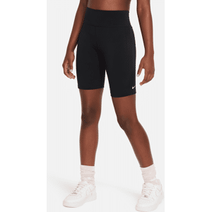 Nike On Leak Protection-cykelshorts (18 cm) til større børn (piger) - sort sort L