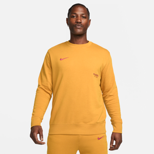 Nike Paris Saint-Germain Club-fodboldsweatshirt med rund hals i french terry til mænd - gul gul S