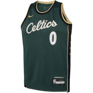 Jayson Tatum Boston Celtics City Edition-Nike Dri-FIT NBA Swingman-trøje til større børn - grøn grøn L