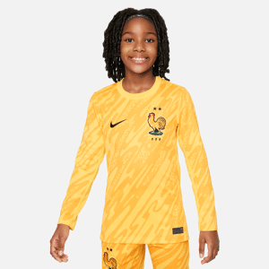FFF 2024/25 Stadium Goalkeeper Nike Dri-FIT Replica-fodboldtrøje til større børn (herrehold) - gul gul XL