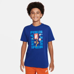 Nike Football FC Barcelona-T-shirt til større børn - blå blå M