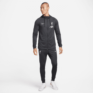 Maskinstrikket Liverpool FC Strike Nike Dri-FIT-fodboldtracksuit med hætte til mænd - grå grå M