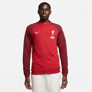 Maskinstrikket Liverpool FC Academy Pro Nike-fodboldjakke med lynlås til mænd - rød rød S