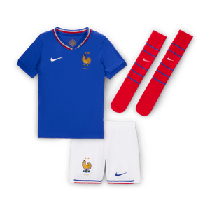 FFF 2024 Stadium Home Nike Football Replica-sæt i tre dele til mindre børn - blå blå XL