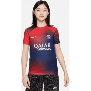 Paris Saint-Germain Academy Pro Home-Nike Dri-FIT Pre-Match-fodboldtrøje til større børn - blå blå S