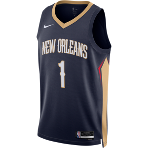 New Orleans Pelicans Icon Edition 2022/23 Nike Dri-FIT NBA Swingman-trøje til mænd - blå blå 3XL