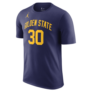 Golden State Warriors Statement Edition Jordan NBA-T-shirt til mænd - blå blå XL