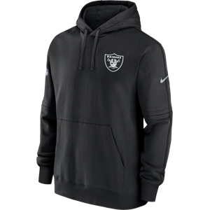 Las Vegas Raiders Sideline Club Nike NFL-pullover-hættetrøje til mænd - sort sort M