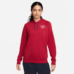 FC Barcelona Essential Nike-pullover-hættetrøje i fleece til kvinder - rød rød L (EU 44-46)