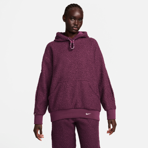 Nike Sportswear Collection-hættetrøje i højluvet fleece til kvinder - rød rød XXL (EU 52-54)